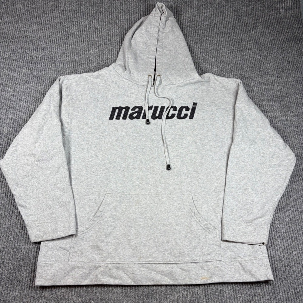 Marucci Hoodie Men's XL Gray Pullover  Sweatshirt Baseball Graphic Logo